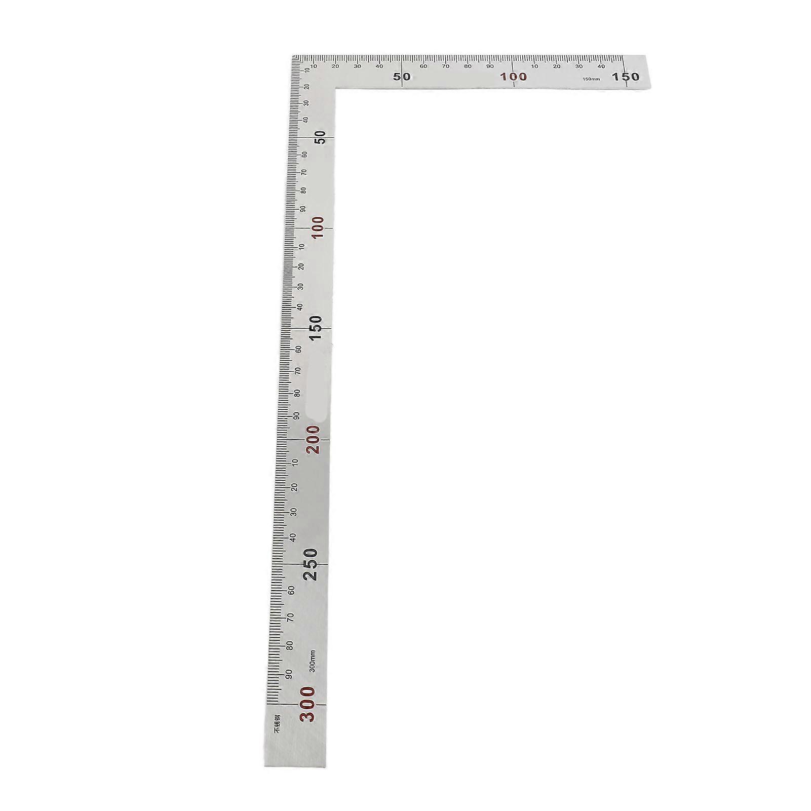 Qukaim Metal Square Ruler Stainless Steel 300x150mm 90 Degree Right Angle Ruler, Measurement Square Tool, Metal Square Ruler for Precision