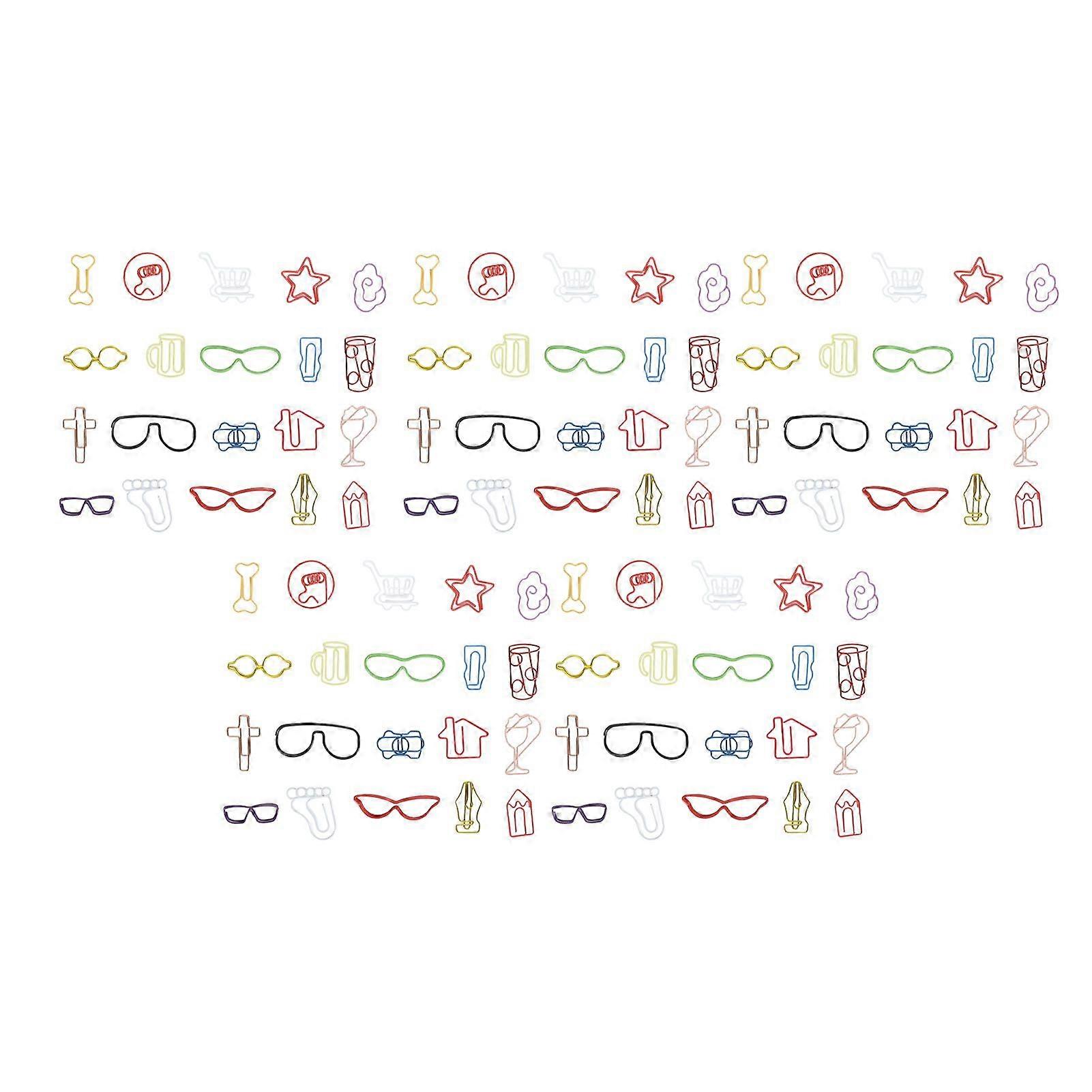2025 Latest Model  100pcs Paper Clips Mixed Cute Paper Clips Assorted Colors