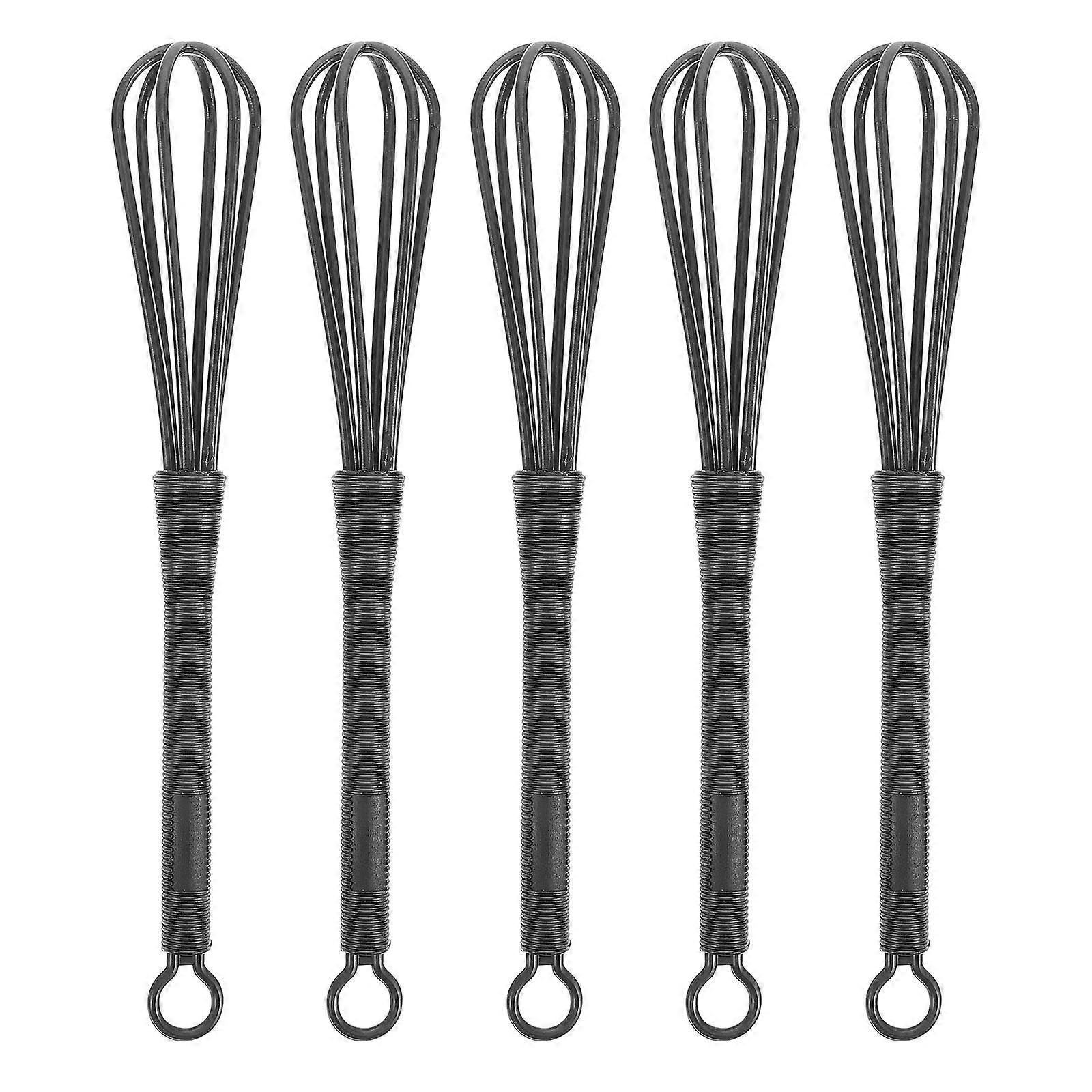 5pcs Durable Plastic Hair Dye Whisks for Effortless Color Mixing – Ideal for Salons, Creams, Eggs, and Color Pastes