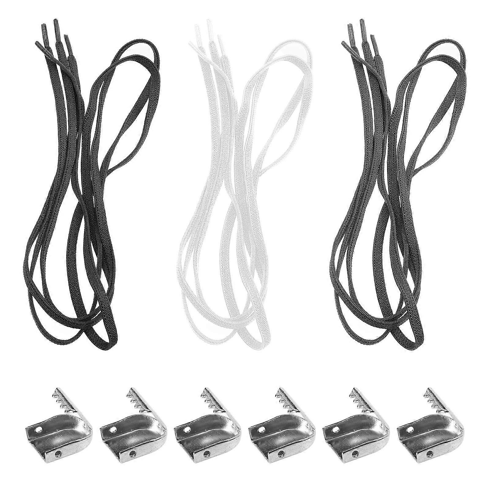 Elastic Shoelaces With Push Buckle For Daily Use Dark Grey Color Polyester Material For Men And Women 100cm x 0.6cm 3 Pairs