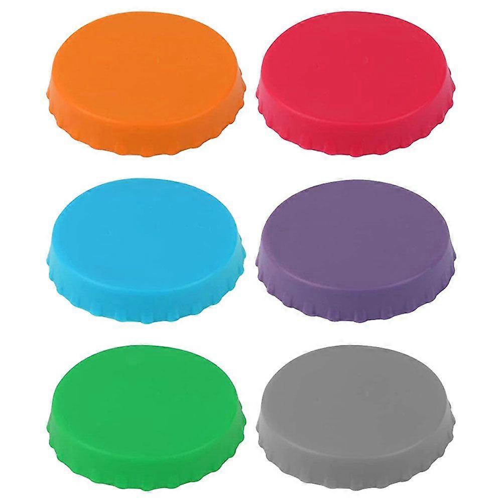 6pcs Reusable Silicone Soda Can Lids No Leak Soda Can Lids Standard Size Can Stoppers Protectors Can Stopper for Freezer