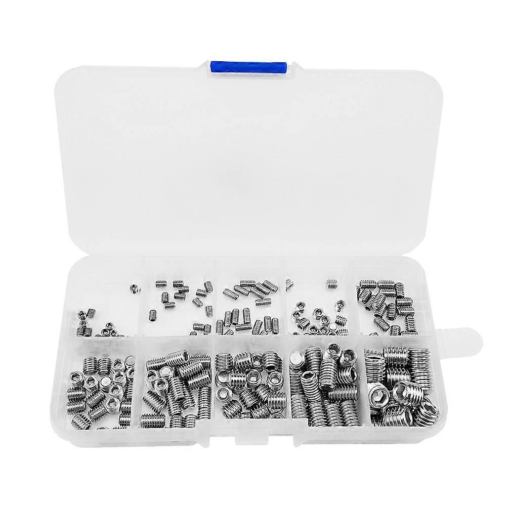 Grub Screw Set Tiny Grub Screw Assortment Product Design Case Hardened Heavy Torque Applications 200Pcs
