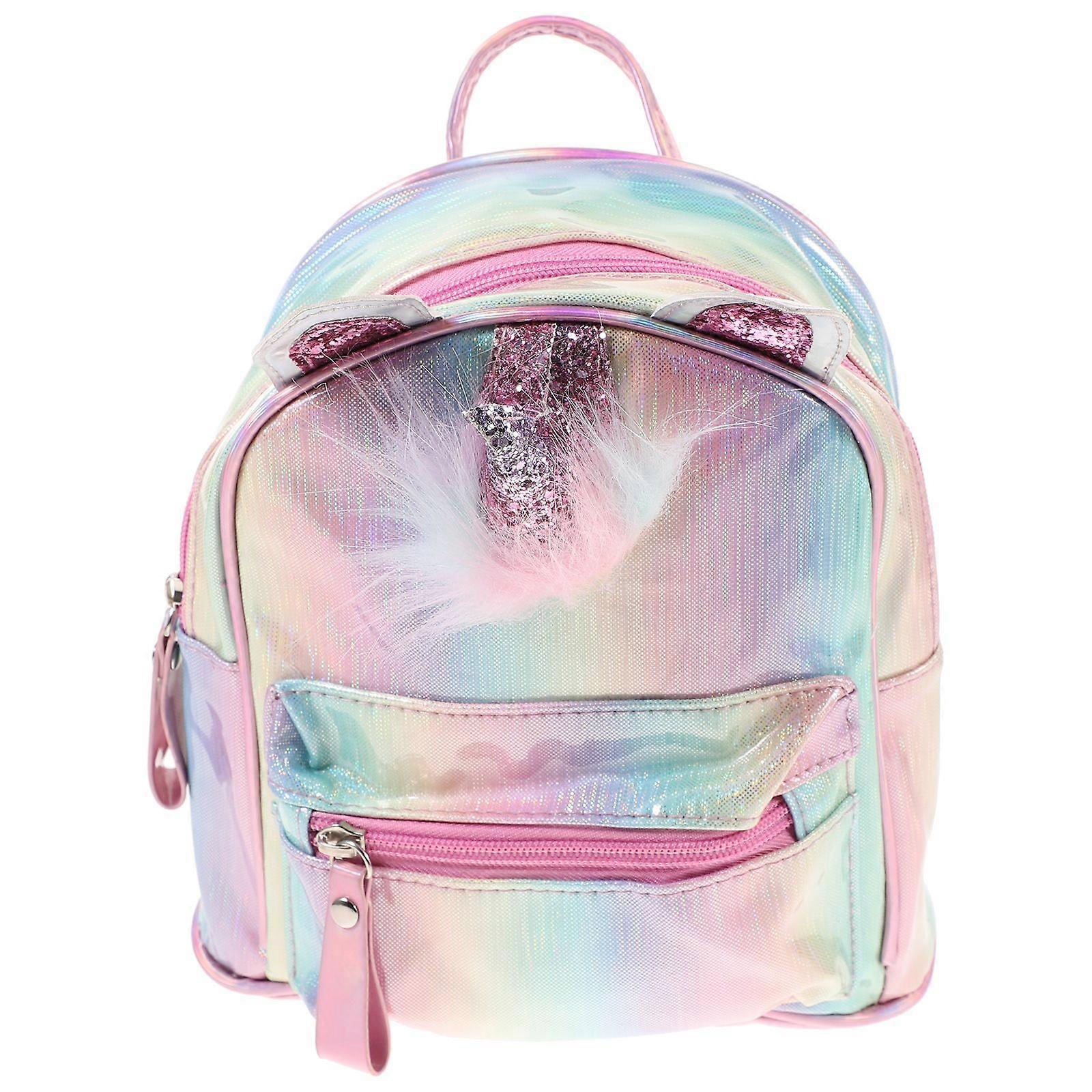 1Pc Children's Backpack Large Capacity Unicorn Bag Student Sequin Backpack
