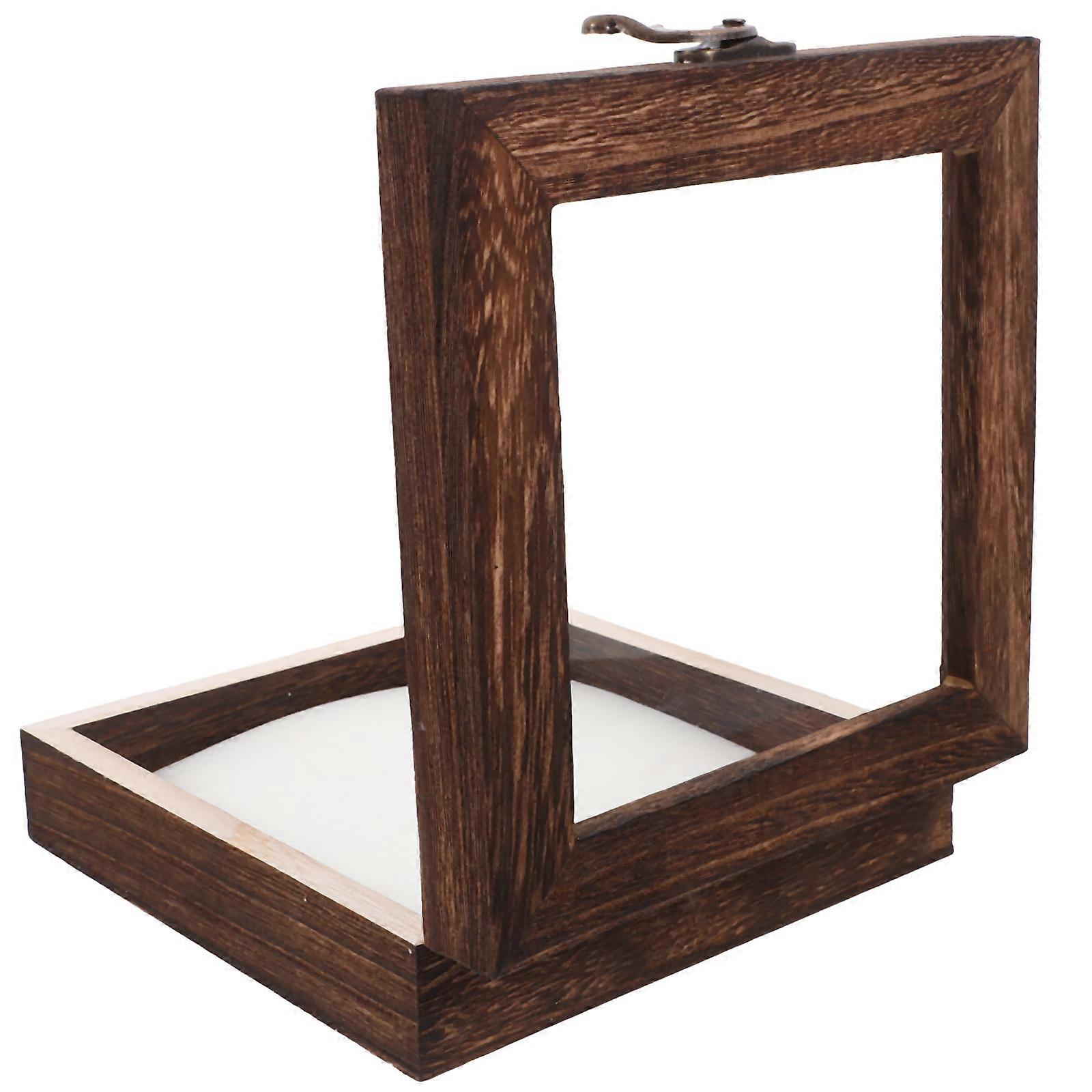 Photo Rustic Style Wood Material Insect Specimens Display Frame 1Set