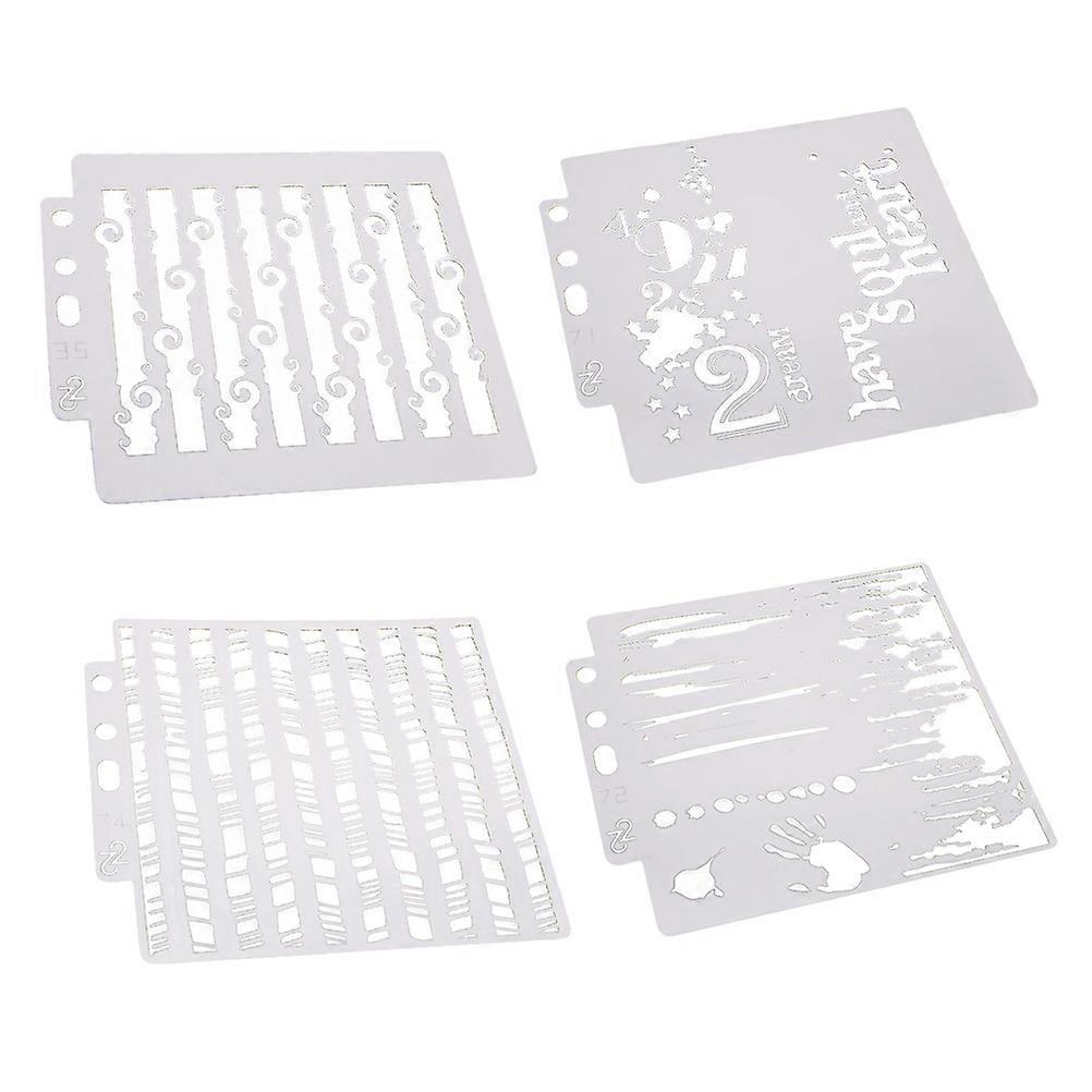 Scrapbook Paper Stencil Drawing Stencil Assorted Patterns Hollow Out Art Painting Template for Craft Scrapbooking DIY Cake Decor S74 1Pcs