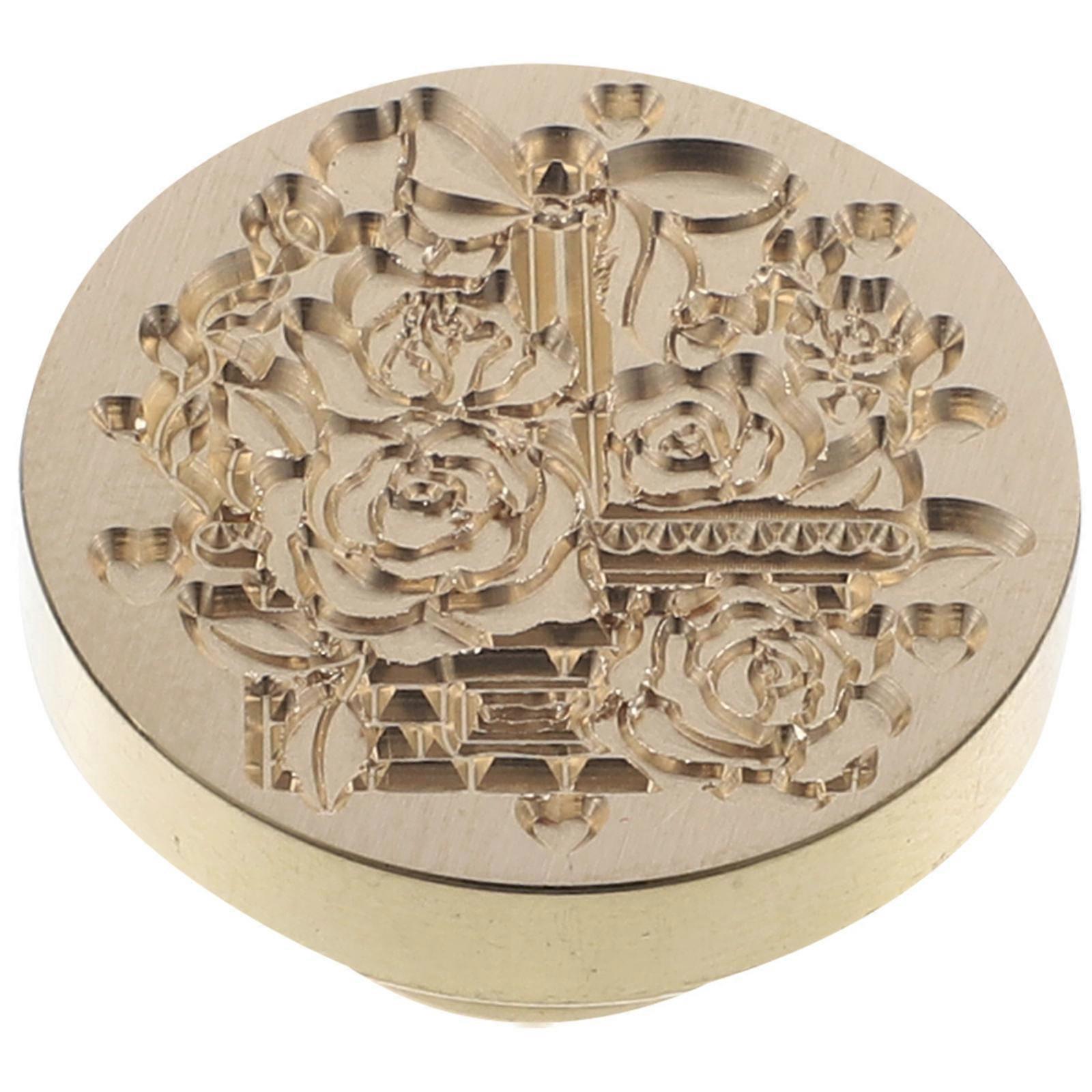 Wax Seal Stamp Heads Copper Head Sealing Stamp Card Embellishment Retro Style 2.5X2.5CM Sealing 1Pcs