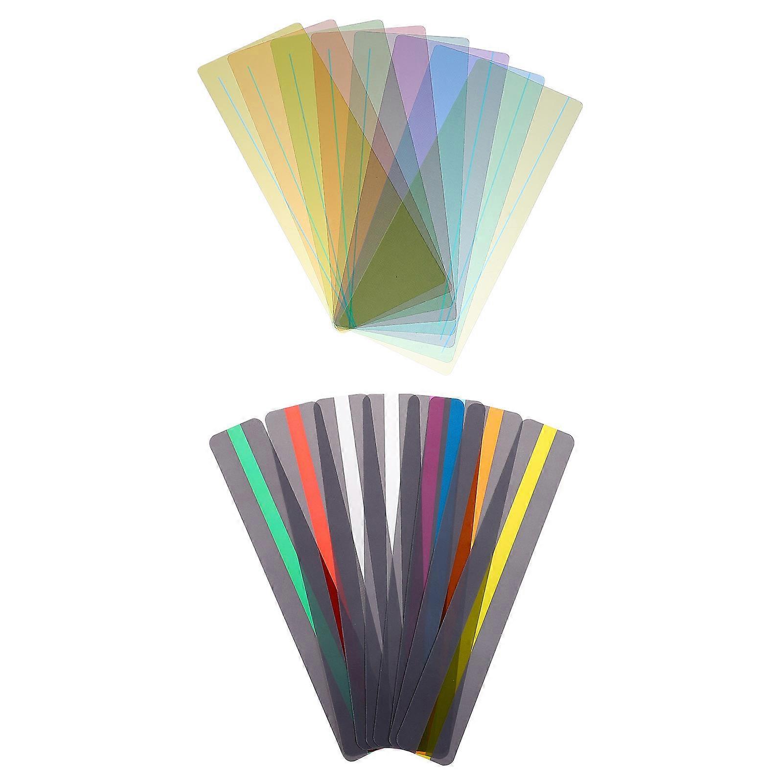 Guided Reading Strips for Student Made of PVC Safe with Colored Tint Helps Focus 16Pcs