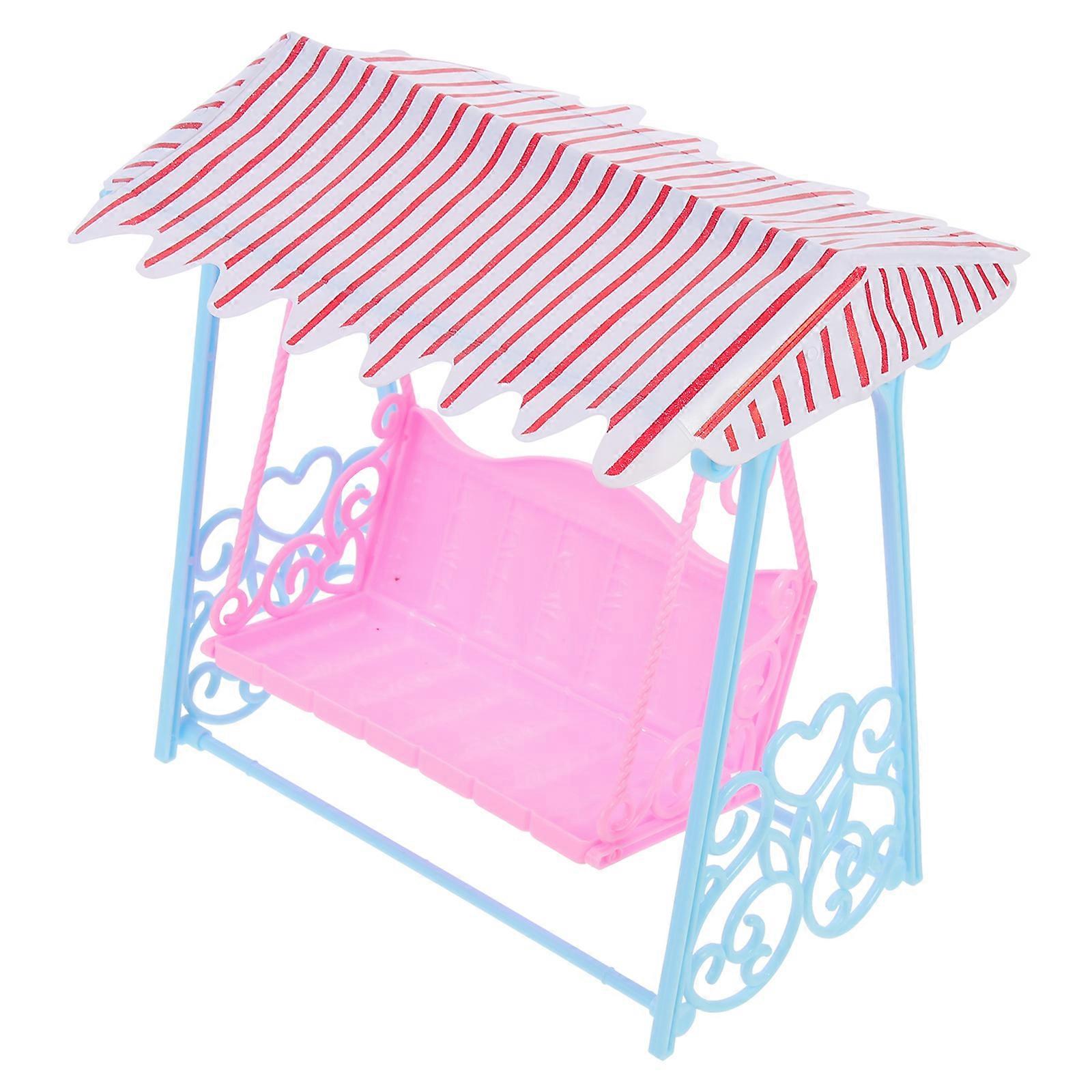 Miniature Doll Swing Hanging Chair for Dollhouses – Lightweight Canvas Accessory with Smooth Surface for Playsets, Photography Props, and Micro