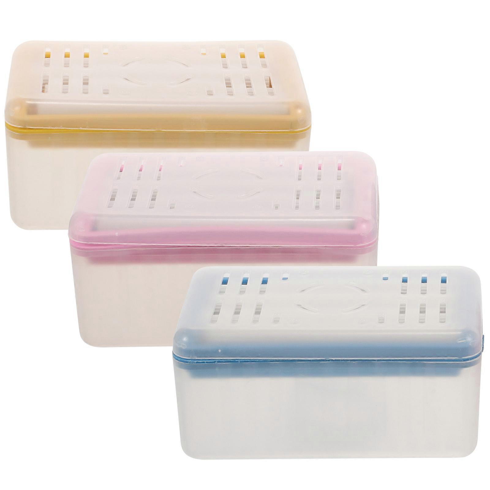 3pcs Multifunctional Soap Dishes with Rollers, Spring Base, and Hollow Drainage for Bathroom Desktop Use