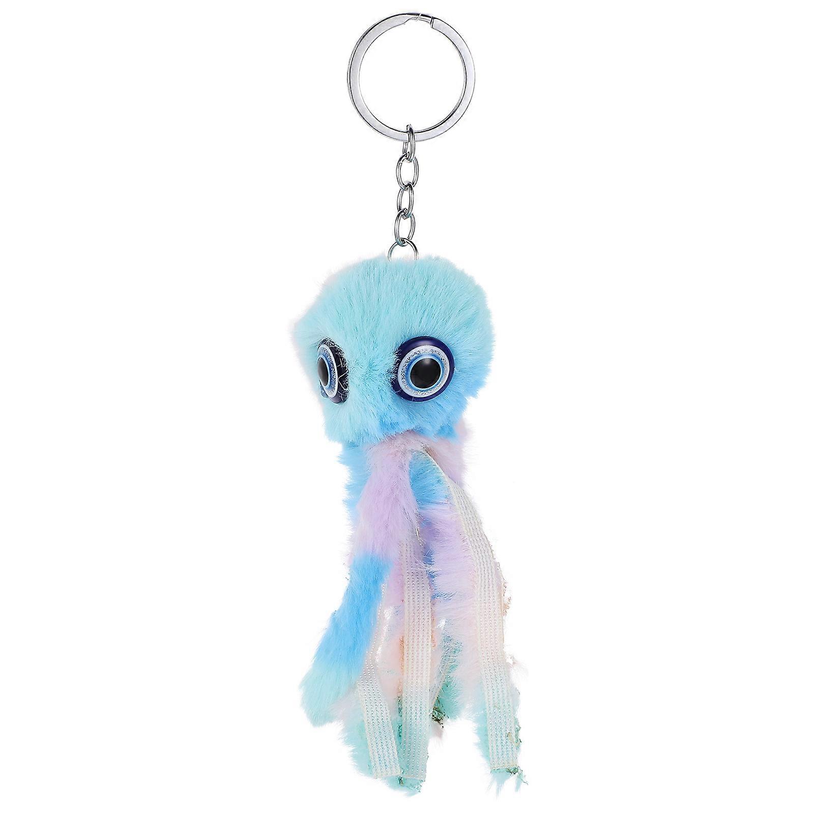 Kawaii Octopus Keychain Charm Plush Metal Octopus Shape Party present Option 1Pack