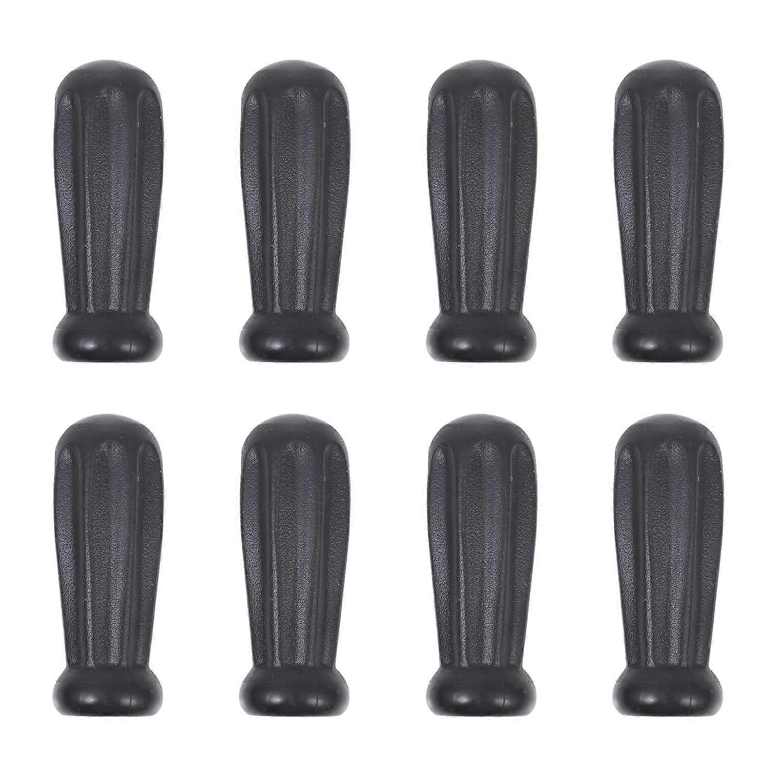 Ergonomic Foosball Handles with Smooth Plastic Grip for Playing Easy to Clean and Store Black 8 Pieces