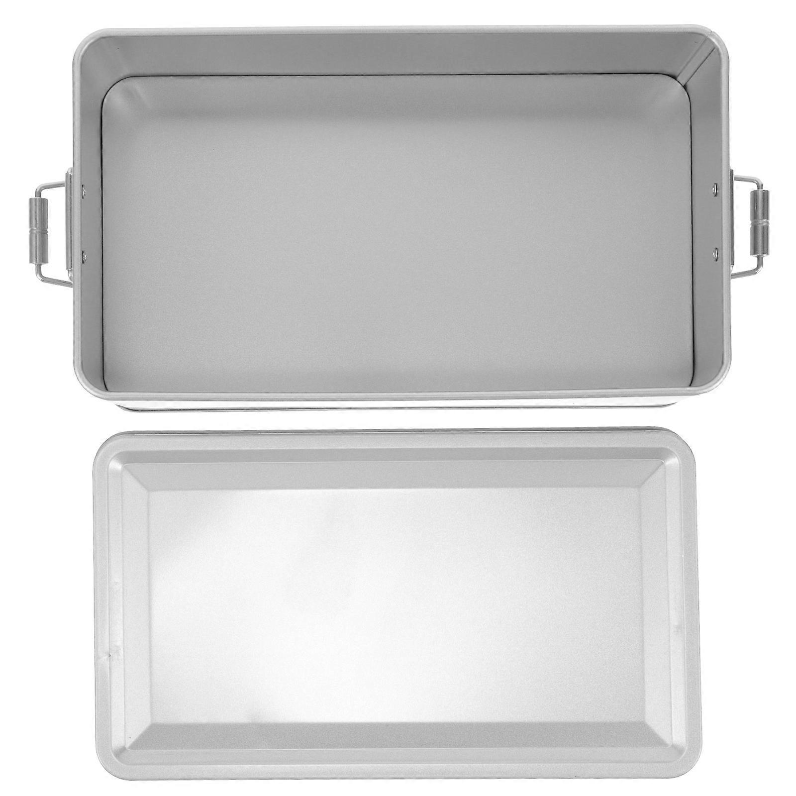 Biscuit Tins Beautiful Cookie Boxes Storage Holder 18.50X10.50X6.50CM Silver Rectangle Metal Box 1Pcs