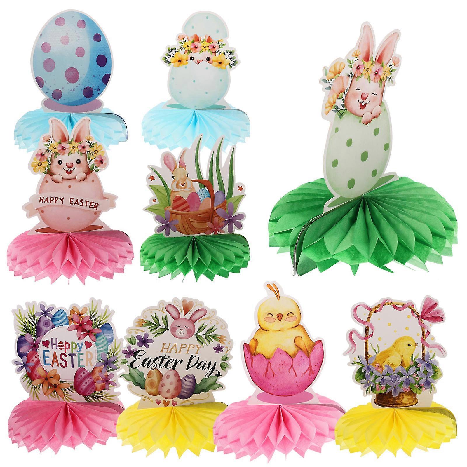 Honeycomb Centerpieces Easter Party Creative Desktop Supplies 17.7x15.2cm Decoration 9Pcs