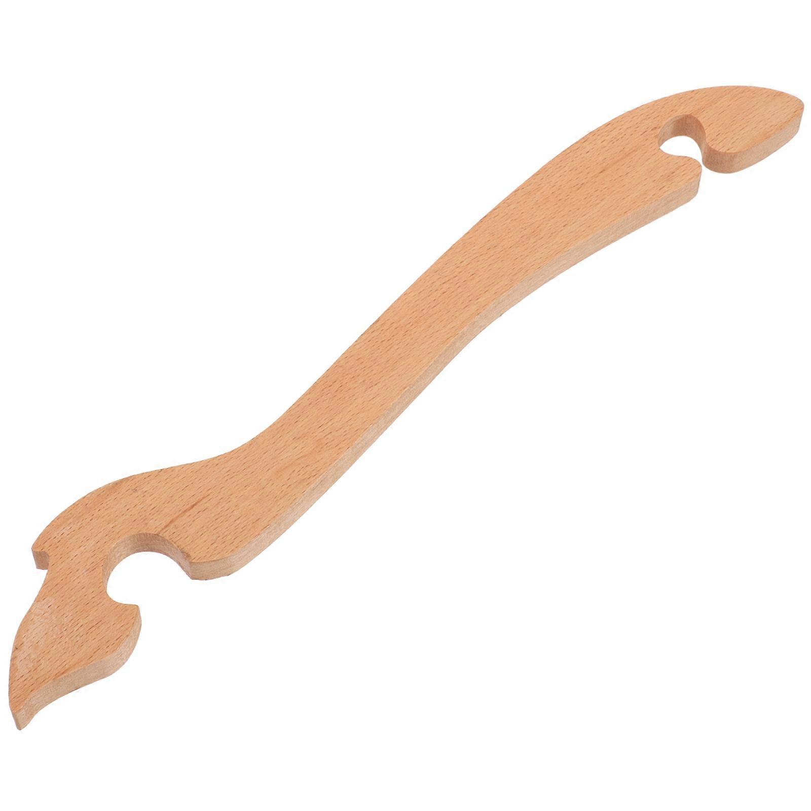 Natural Wood Oven Rack Puller with Heat Resistant Handle for Safe Push and Pull – Multi Slot Design for Toaster Ovens and Home Baking