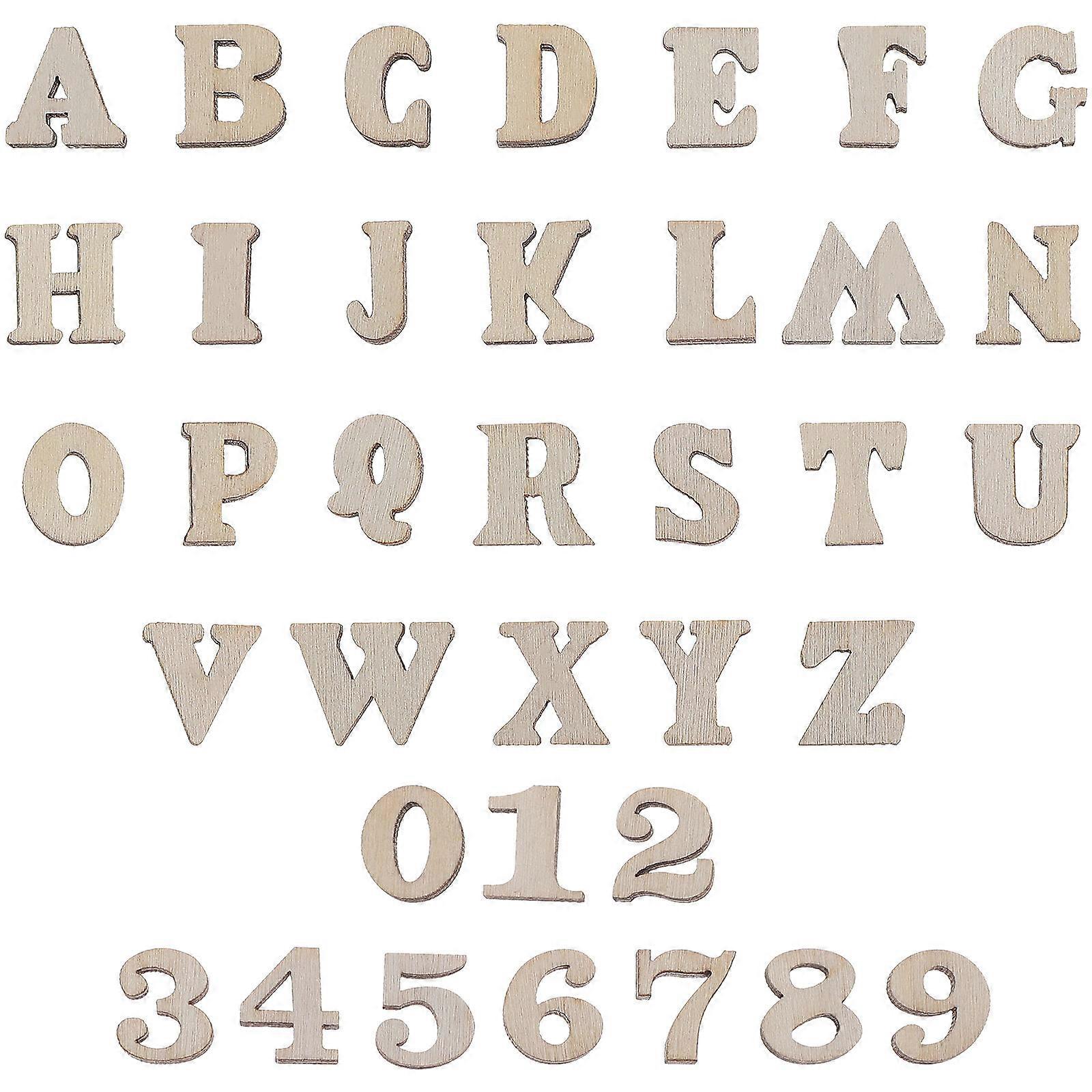 Letters Numbers Wooden Letters Mini Alphabet Toys Diy Decor Home Decor 1.50X1.00X0.30CM Beige Rectangular Children 204Pcs