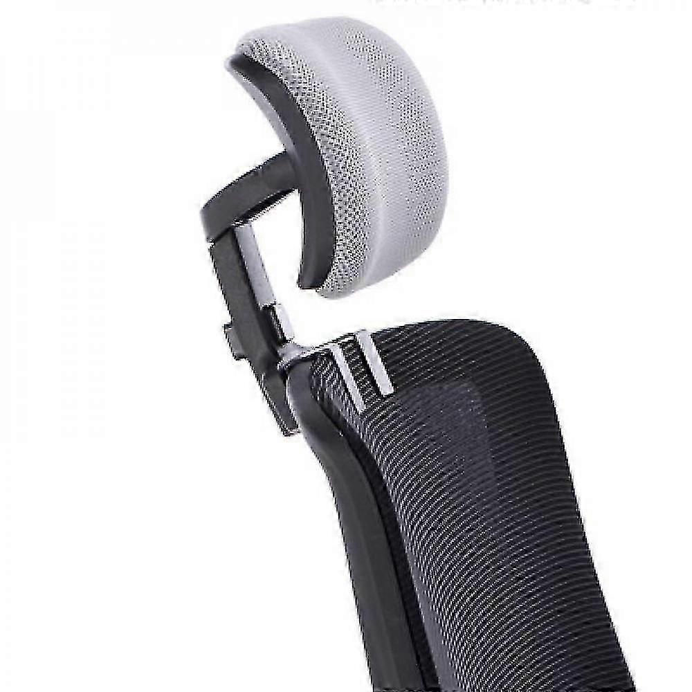 Universal Adjustable Office Chair Headrest Support Cushion - Silver Gray & Black