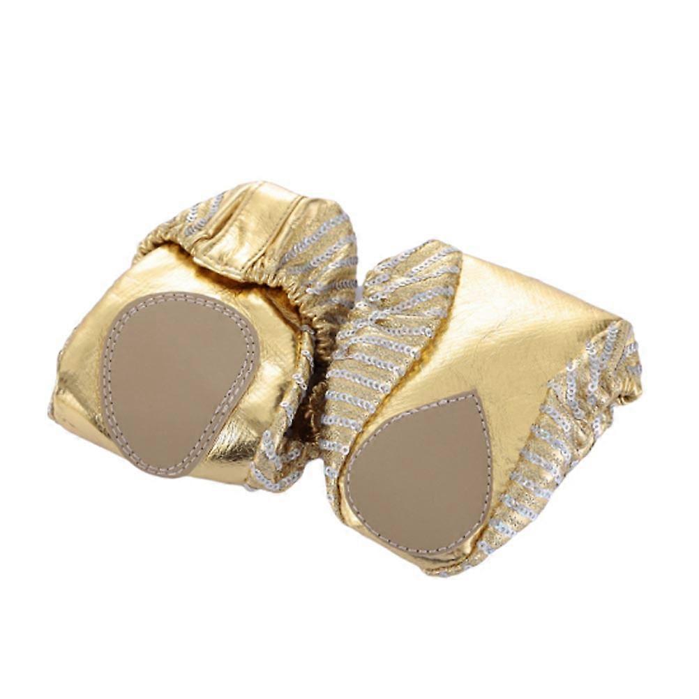 Golden Ballet Shoes Size 36-37 Portable Pointed Toe 1 Pair for Dancing Adults