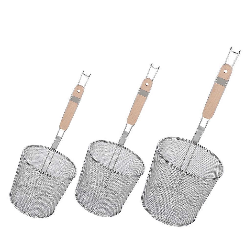 Food Serving Strainers Noodle Strainer Ergonomic Filter Colander 12cm 3Pcs