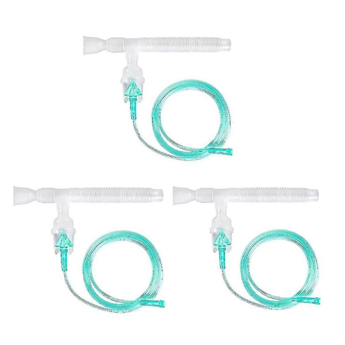 Nebulizer Replacement Kit, 3 Full Sets With Tubing And Mouthpiece For Home Use