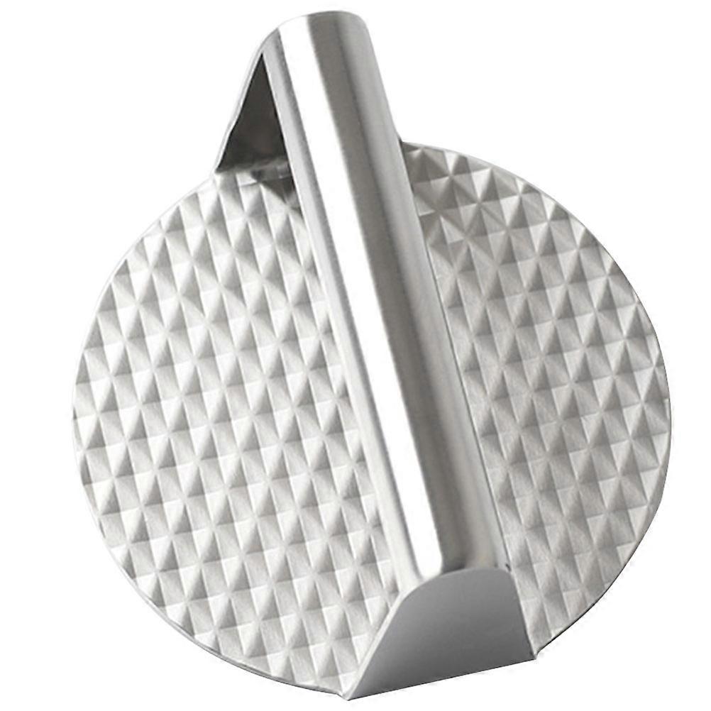 Grill Burger Press Tool Round Burger Maker Non-Stick Surface Ergonomic Handle Silver 1Pack