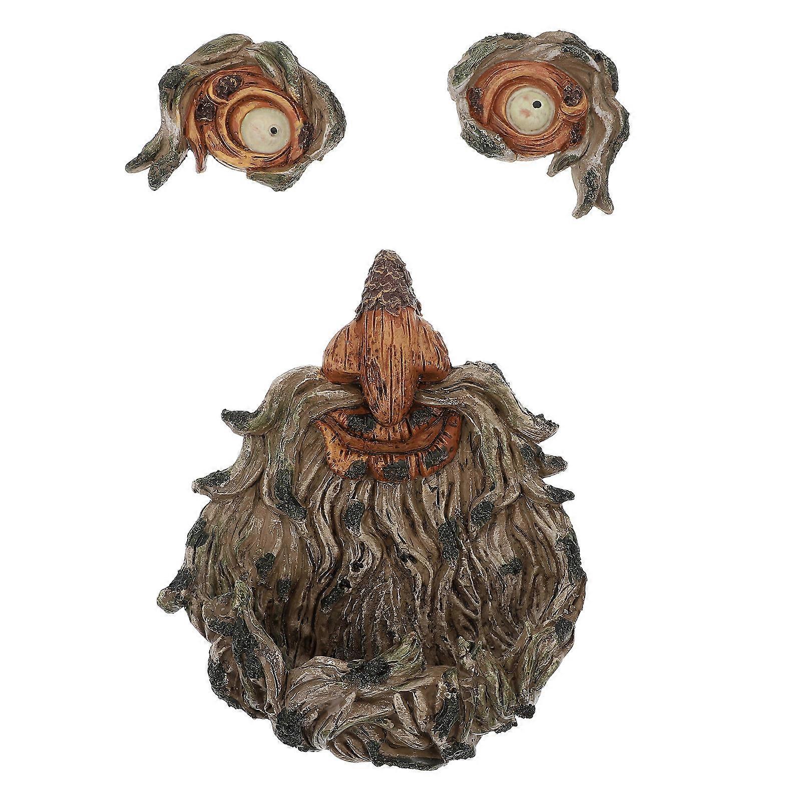 Tree Face Bird Feeder 16.5X13cm Resin Garden Decor For Kids 1Pc