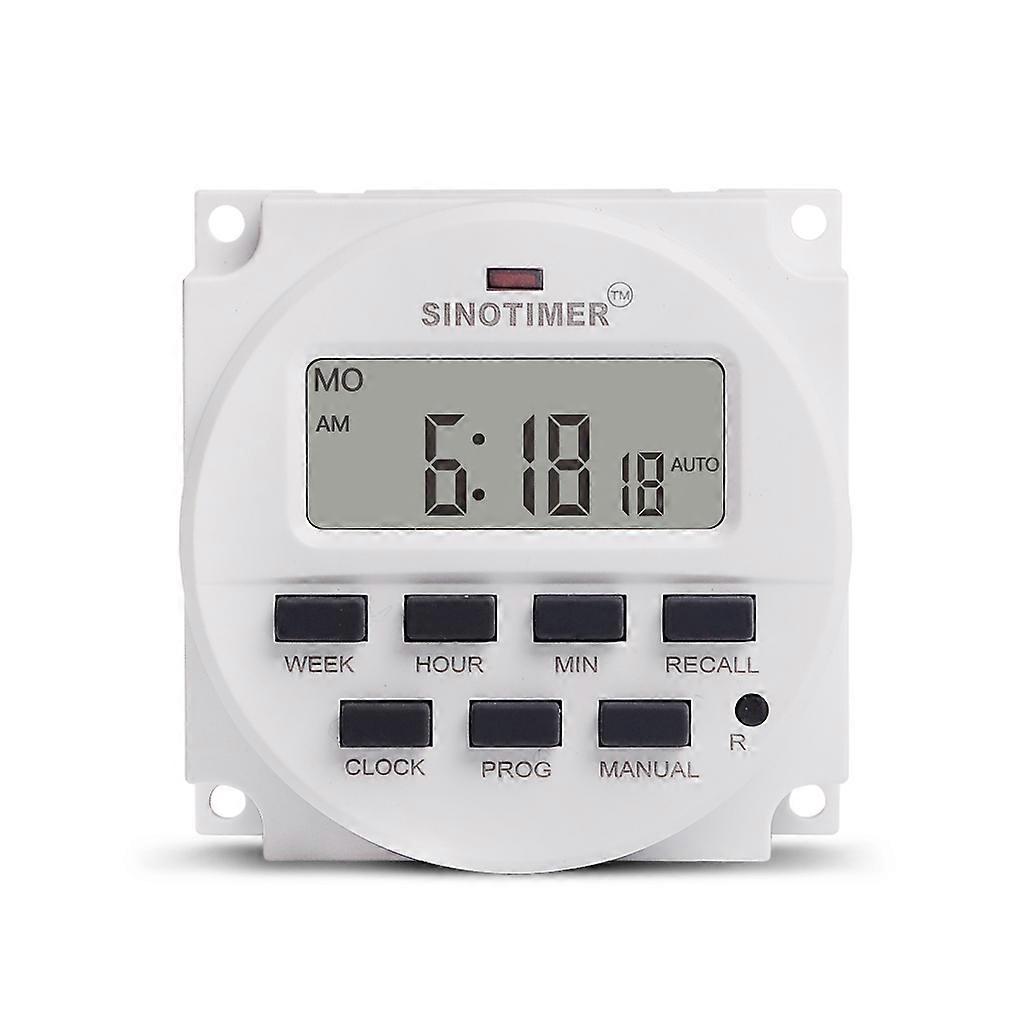 Programmable Digital Timer Switch for DC 12V AC with LCD Display, 7 Days, for Time Relay Control, Countdown