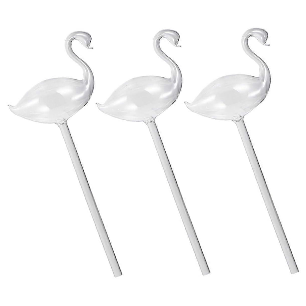 Watering Devices for Plants, Glass Self-Watering Bulbs, Set of 3, 10.5x28.5CM for Greenhouse and Home Garden