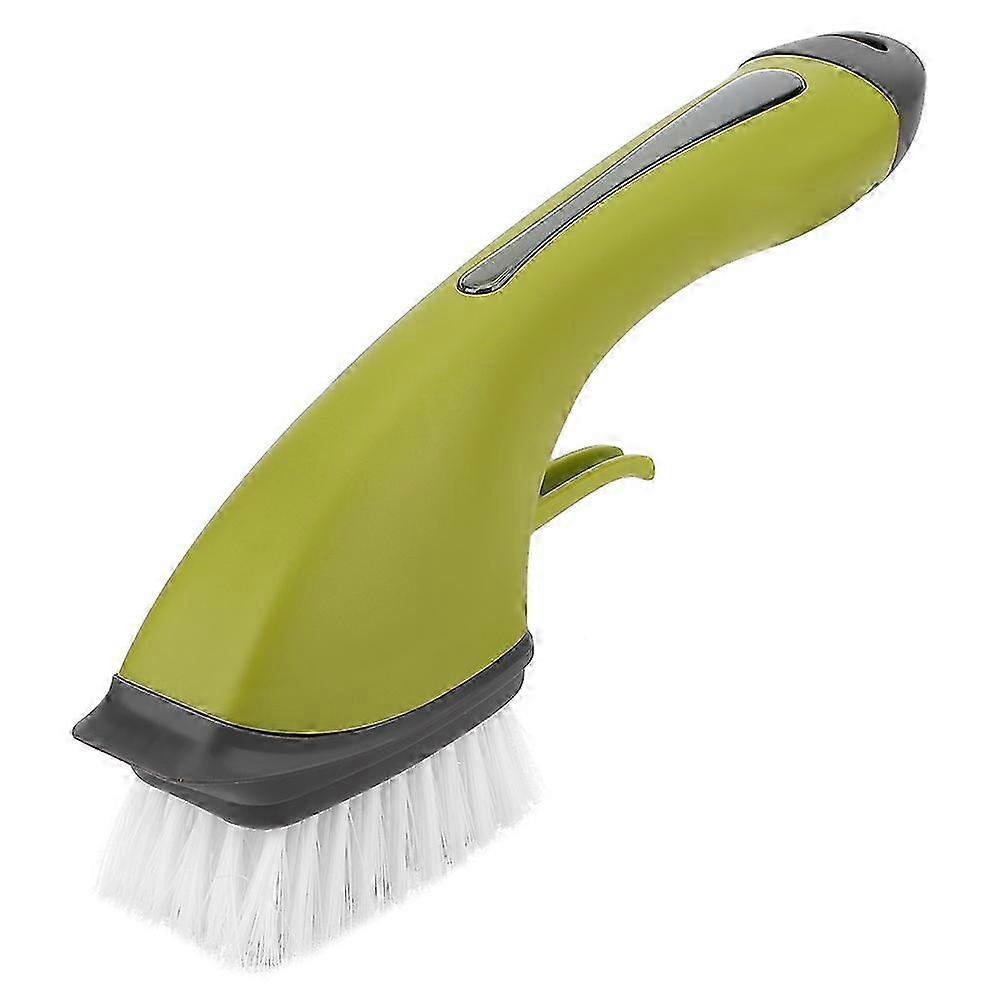 Anti-slip Long Handle Automatic Detergent-adding Cleaning Brush for Kitchen and Home Use