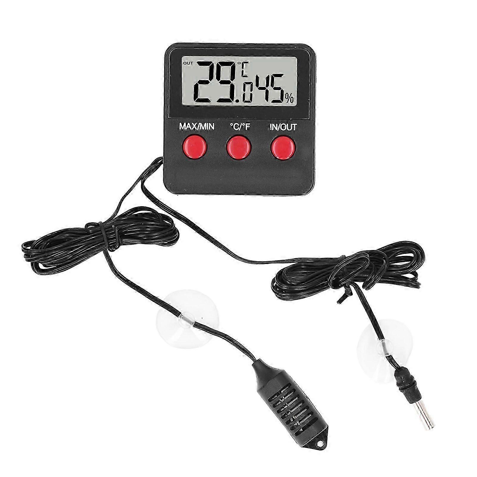 Mini Temperature and Humidity Meter with 2 Probes Digital Hygrometer Temperature Monitor for Incubator