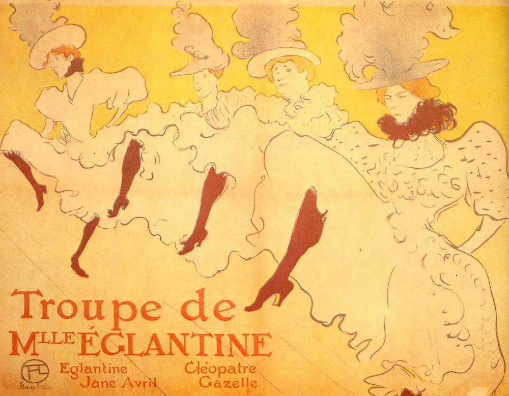 Troupe de Mlle Eglantine 1896 Poster