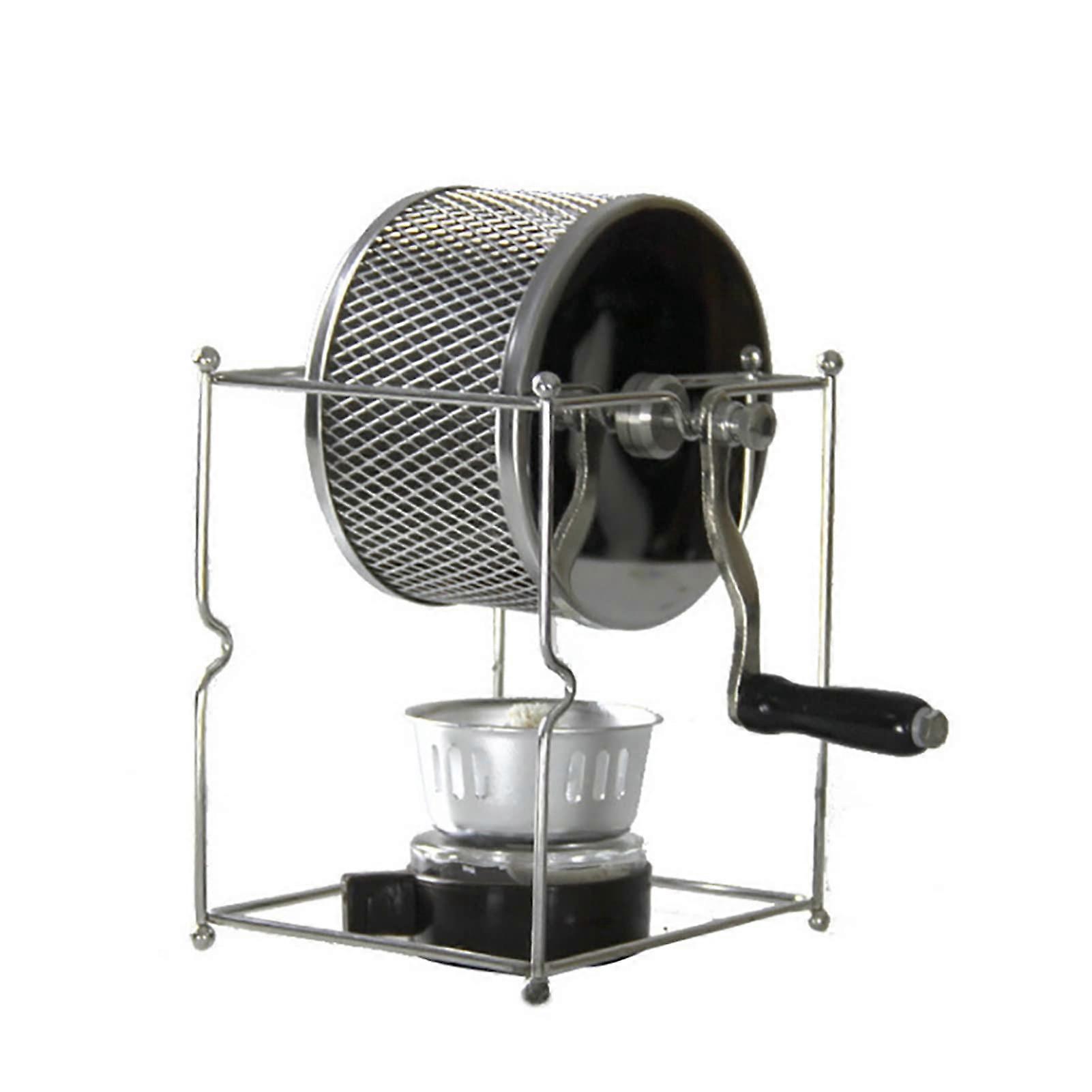 Household Coffee Beans Roasting Dish Manual Rotation 304 Stainless Steel Coffee Roaster DIY Baking Machine with Burner