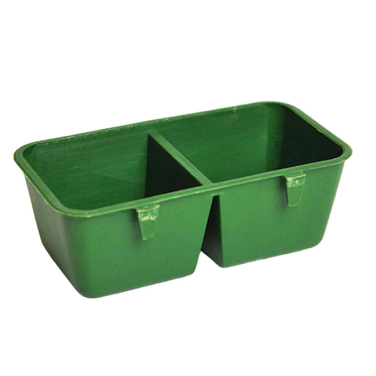 Cage Feeder Cups Hanging Chicken Water Cup And Feed Bowls With Hooks 2-Bowl Conjoined Design For Poultry