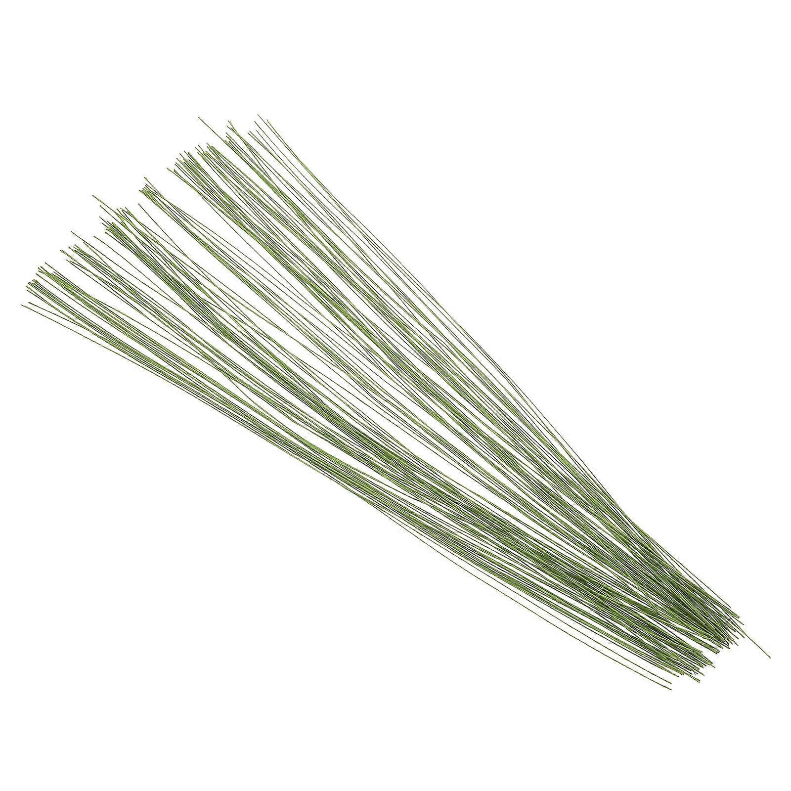 Bouquets Floral Wire Arrangement Artificial Flower Iron Wire Stem for Craft Enthusiasts and Florists Green 200Pcs