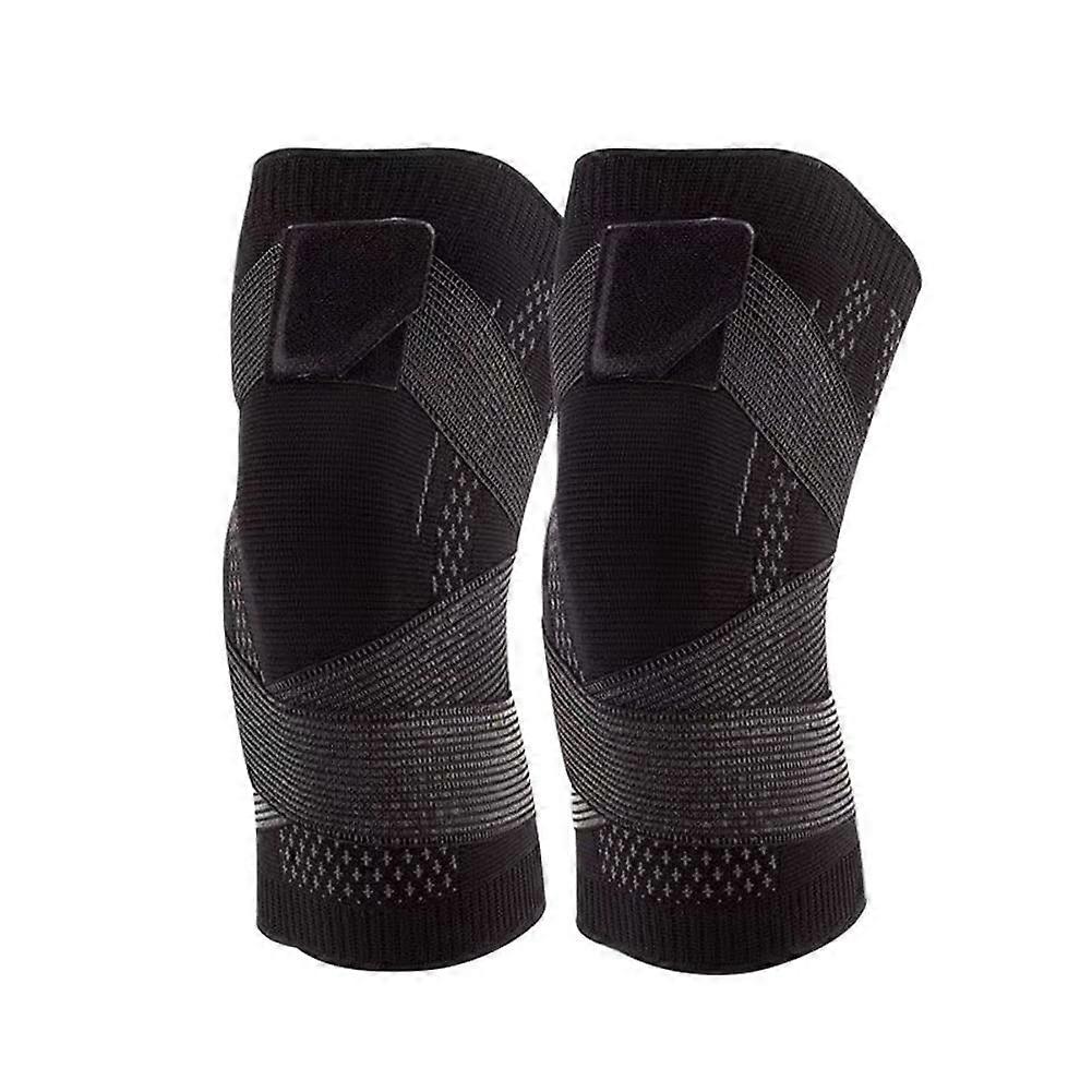 Knee Pads For Sports, Unisex Knee Support, Meniscus Protector, Knee Compression Sleeve, 2 Pcs, Size L