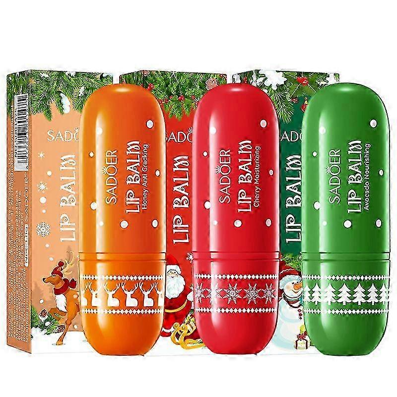 3Pcs Moisturizing Lip Blam, Smooth Anti-Chapted Lip Butters, Lip Repair Stick, Making Lip Tender Soft, Prevent Dryness & Chapping Fading Lip Lines