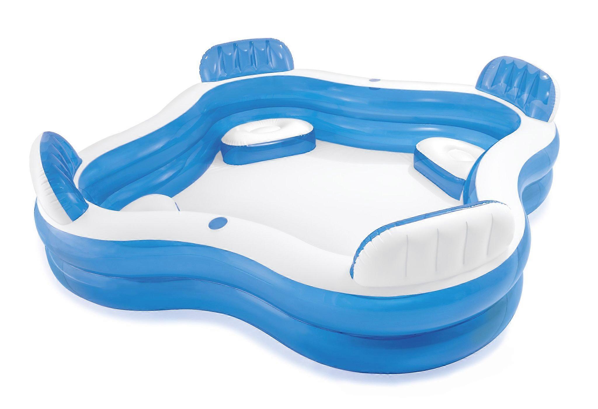 Swimcenter Family Lounge Pool with 4 Seats 229 x 229 x 66 cm Dark Blue