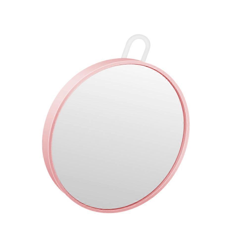 Small Round Mirror Pink Cosmetic Tool 10X Magnification 1Pcs