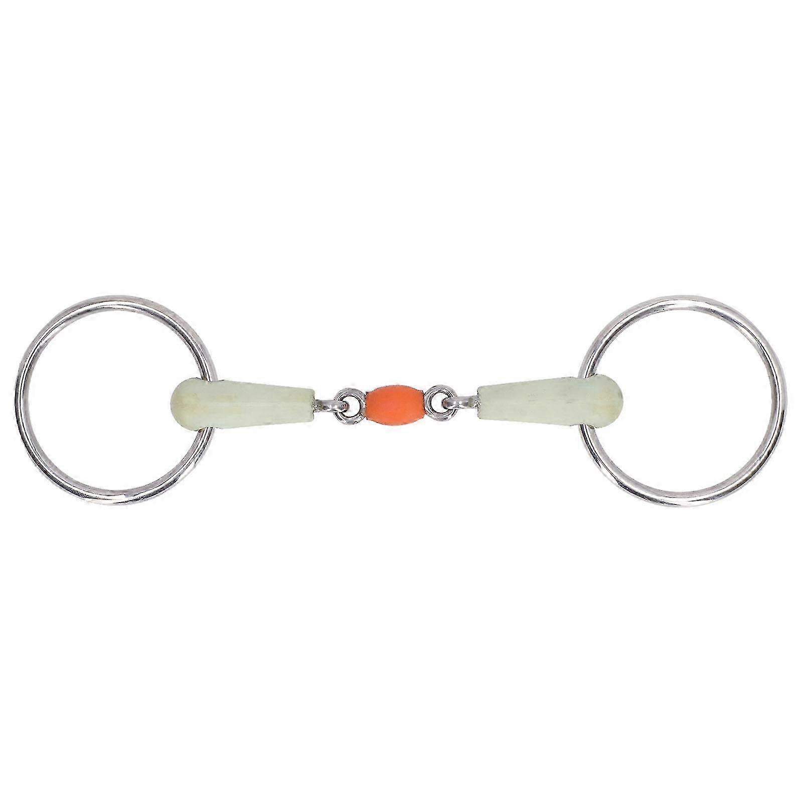 Rustfritt stål hest munnbit eggbutt snaffle bit for utendørs trening løs ring