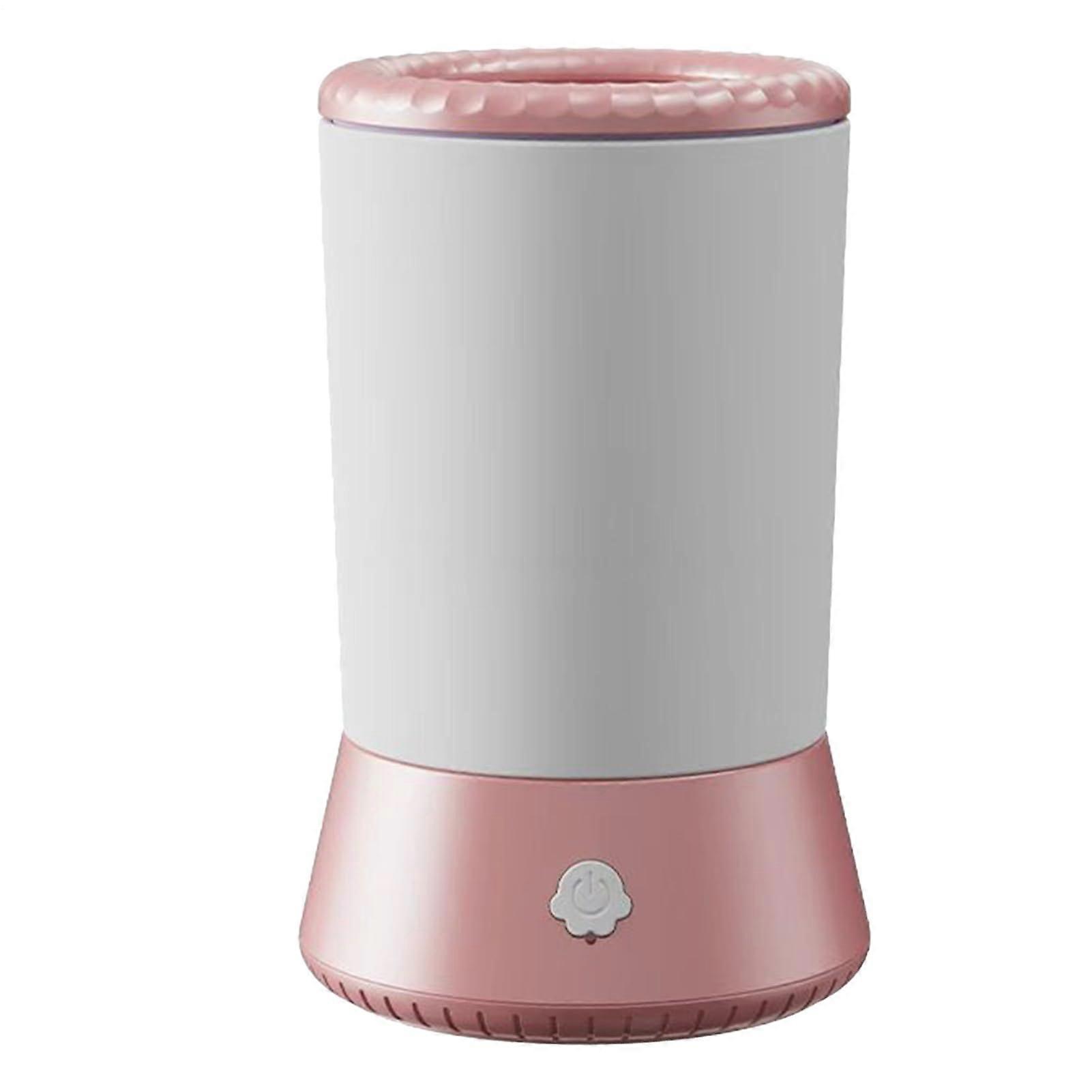 Pet Paw Cleaner – Portable Dog Paw Washer with Soft Brush, Automatic Paw Cleaning Device, Pink and White, Compact Size