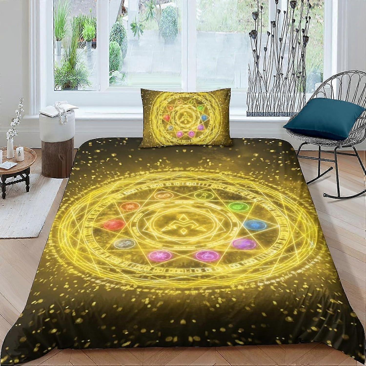 Zestaw poszewek na kołdrę Magic 3D Geometry z zapięciem na zamek błyskawiczny - miękka pościel 3 sztuki odpowiednie dla niektórych marek