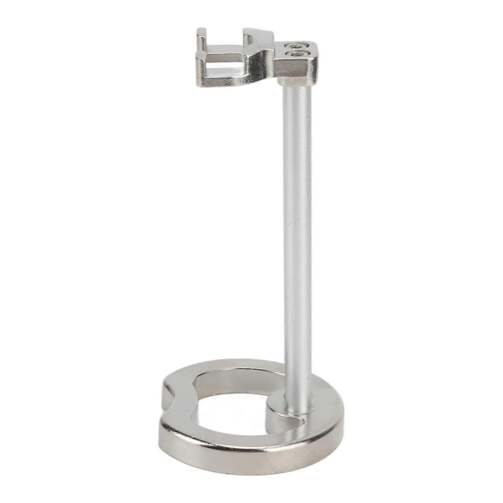 Men's Chrome Plated Silver Shaving Stand for Razor and Brush, Durable Bathroom Accessory with Exquisite Workmanship