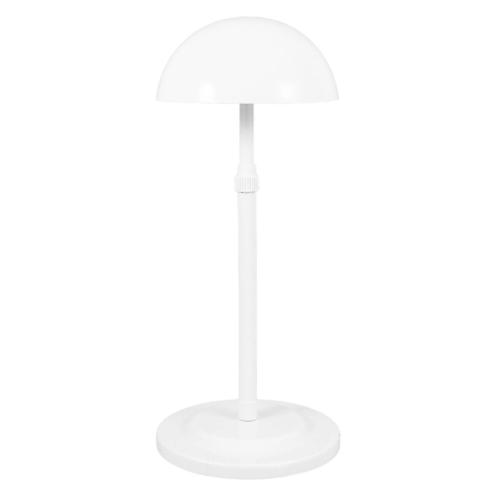 Adjustable Telescopic Hat Stand with Sturdy Support – Vertical Hat Organizer Rack in White for Retail Display in Stores and Malls