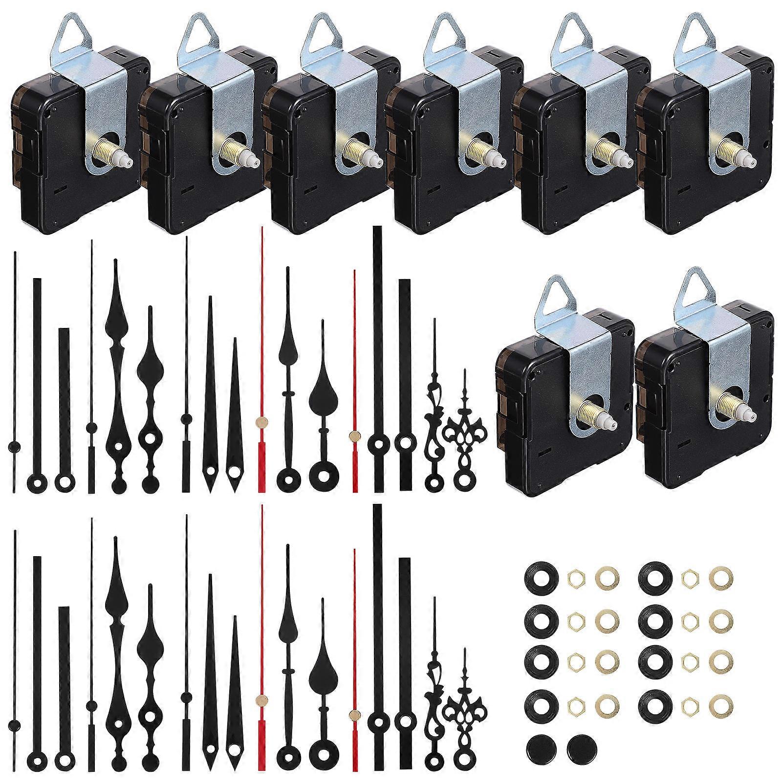 Silent Clock Movement Mechanism Kit 8 Sets for DIY Clock Parts Replacement and Crafting