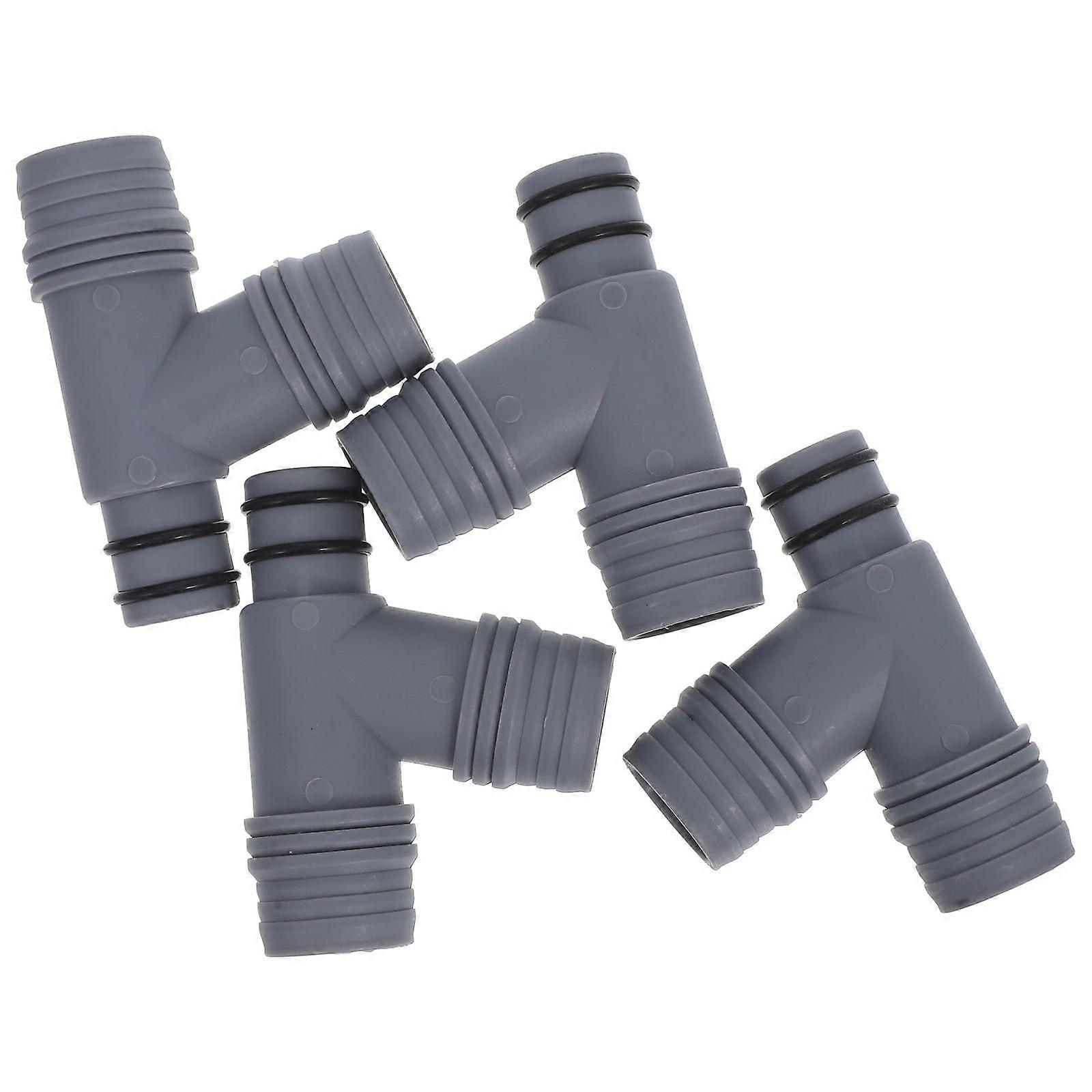 Hose Clamps Assortment Kitchen Sink Drain Pipe Adapter Y Shaped Strainer Connector Grey 7.00X2.30X2.00CM Water Flow Control