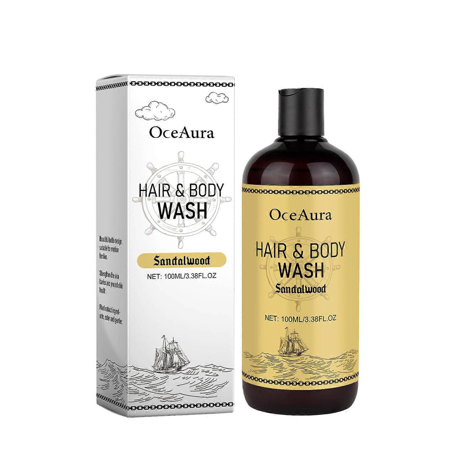 2-in-1 Shampoo & Body Wash for Men - Moisturizing, Cleansing, All Skin Types, Grapefruit Scent, 100ml
