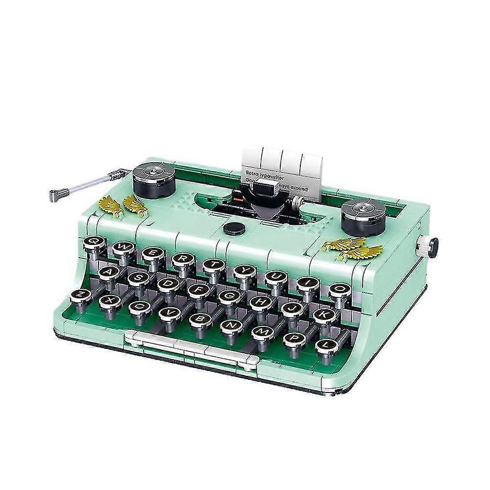 820pcs Technical Expert Retro Typewriter Printer Model Building Block Simulation Assembly Bricks To