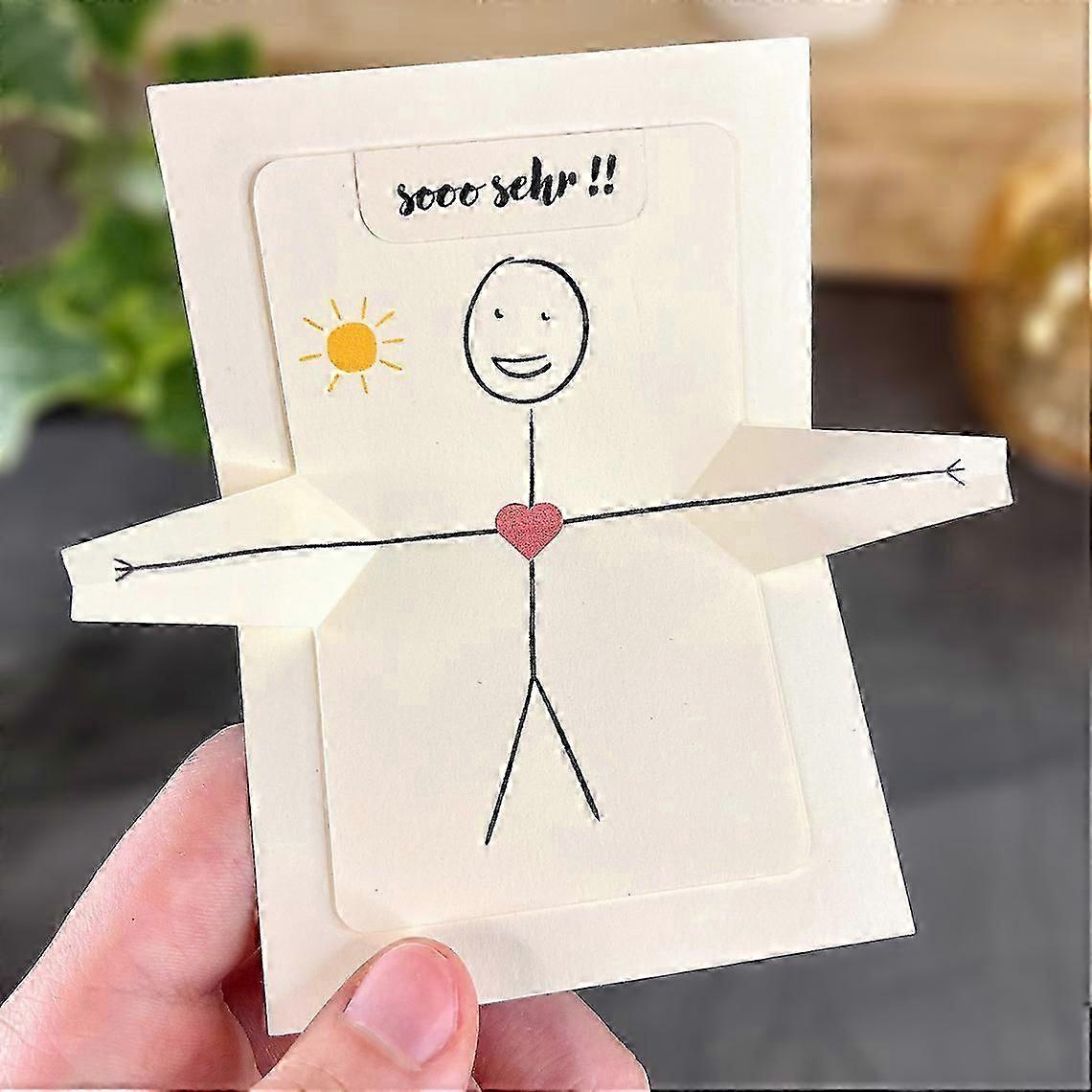 هدايا رومانسية له ، بطاقة منبثقة لطيفة ، بطاقة الذكرى السنوية للزوجين - زفاف ، هدايا عيد الحب للزوجة ، الزوج