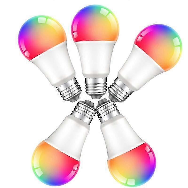Smart Led Bulb Tuya Zigbee RGBCW Light Bulb Phone APP Control E27 AC 85-250V Colorful LED Lamp For Bedroom Ambient Light