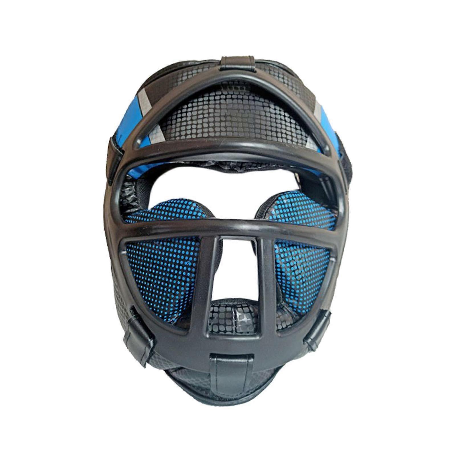 Karate Headgear Head Guard for Martial Arts Boxing Sparring Cap Protector for Kickboxing Taekwondo Men Women Blue Size M