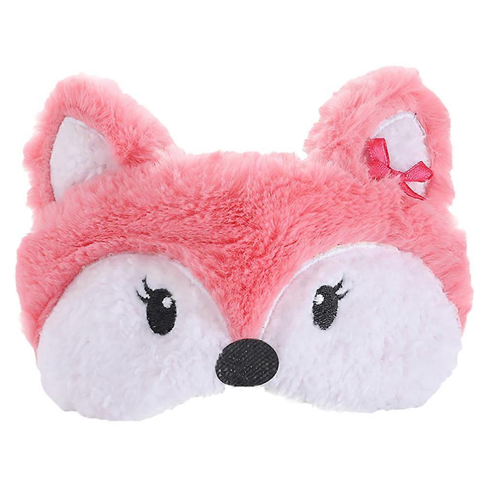 Sleeping Eye Mask Adorable Plush Animals Mask Shading Block Light Relieve Fatigue Improve Sleep Quality 1Set